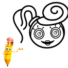 Como desenhar huggy wuggy ícone