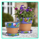 Painted Flower Pot Designs icône
