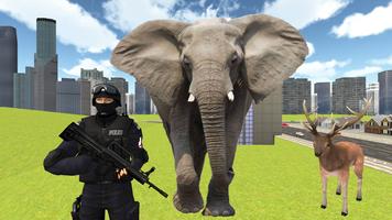 Elephant City Attack Simulator Affiche