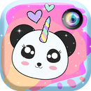 Gấu Trúc Kỳ Lân Hình Dán Kawaii APK