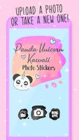 Licorne Panda Photo Autocollant Kawaii Affiche