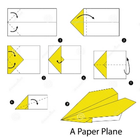 Tutoriel avion en papier icône