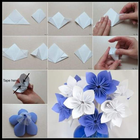 Artisanat de fleurs en papier icône