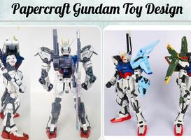 Papercraft Gundam Toy Design Cartaz