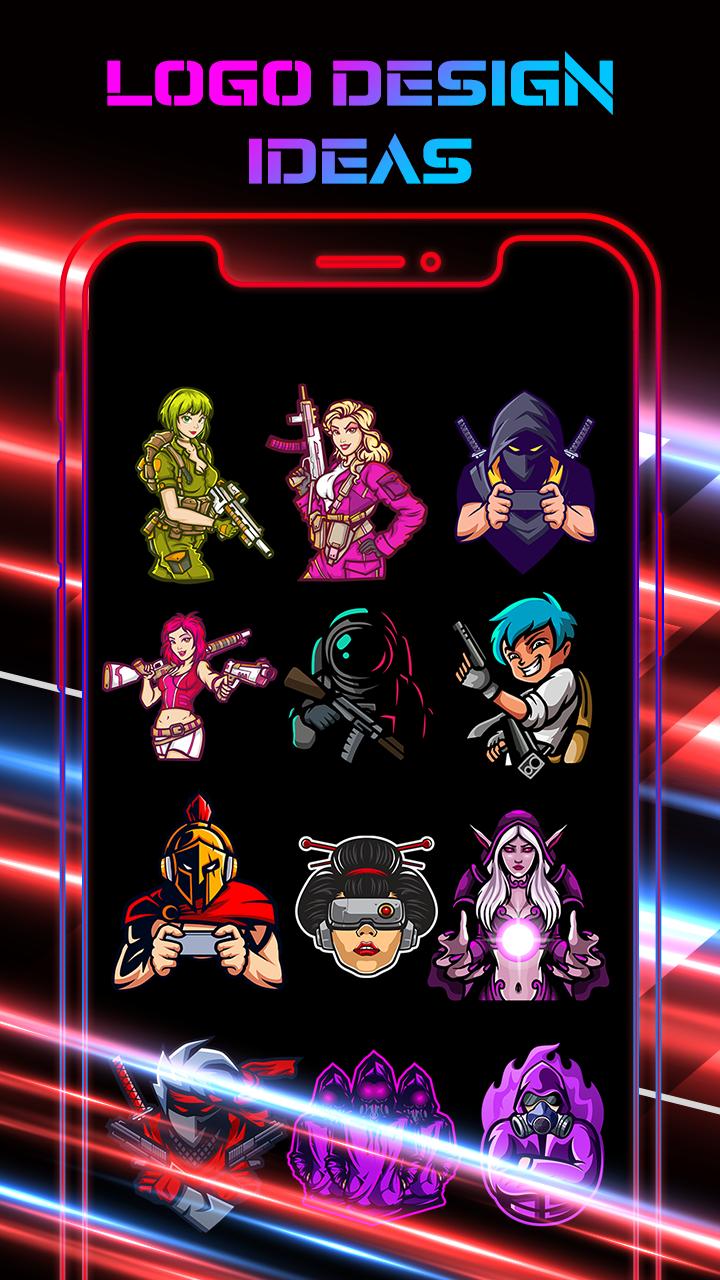 picture Logo Maker Avatar Logo Free Fire Nữ esport gaming logo maker for android