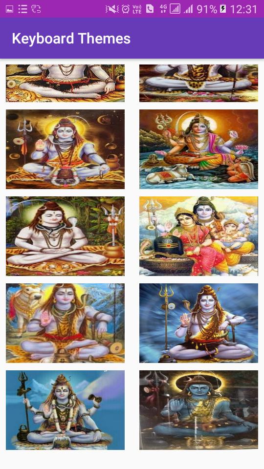 Lord Shiva keyboard theme 3