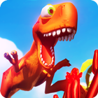 Dinos Vs Cactus 3D - Lil T Rex Jurassic Island Run icône