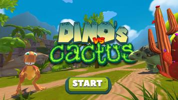 Dinos Vs Cactus 3D - Lil T Rex Jurassic Island Run Cartaz