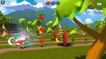 Dinos Vs Cactus 3D - Lil T Rex Jurassic Island Run imagem de tela 1