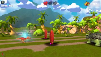 Dinos Vs Cactus 3D - Lil T Rex Jurassic Island Run imagem de tela 2