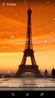 Париж ночью Живые Обои постер
