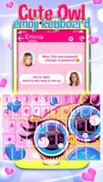 Sevimli Baykuş Canlı Klavye Emoji Ekran Görüntüsü 1