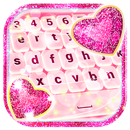 Rose Coeur Clavier avec Emoji et Paillettes APK