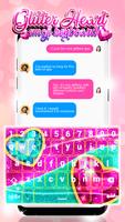 Rose Coeur Clavier avec Emoji et Paillettes Affiche