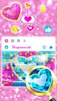 Rose Coeur Clavier avec Emoji et Paillettes capture d'écran 2