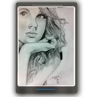 Pencil Photo Sketch-Sketching Drawing Photo Affiche