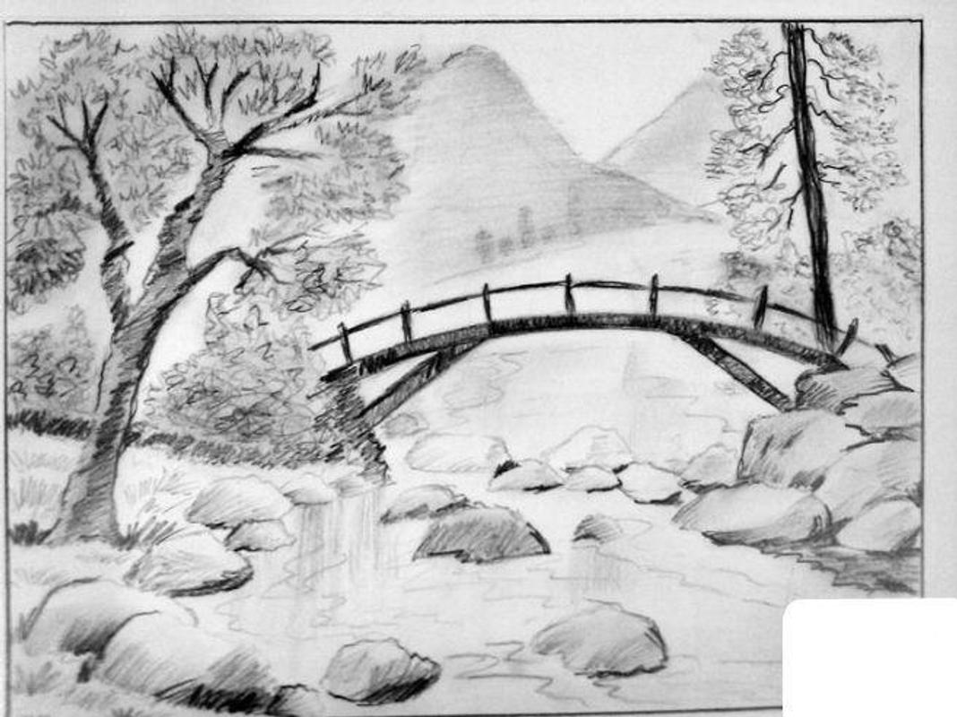 Pencil sketch drawings poster
