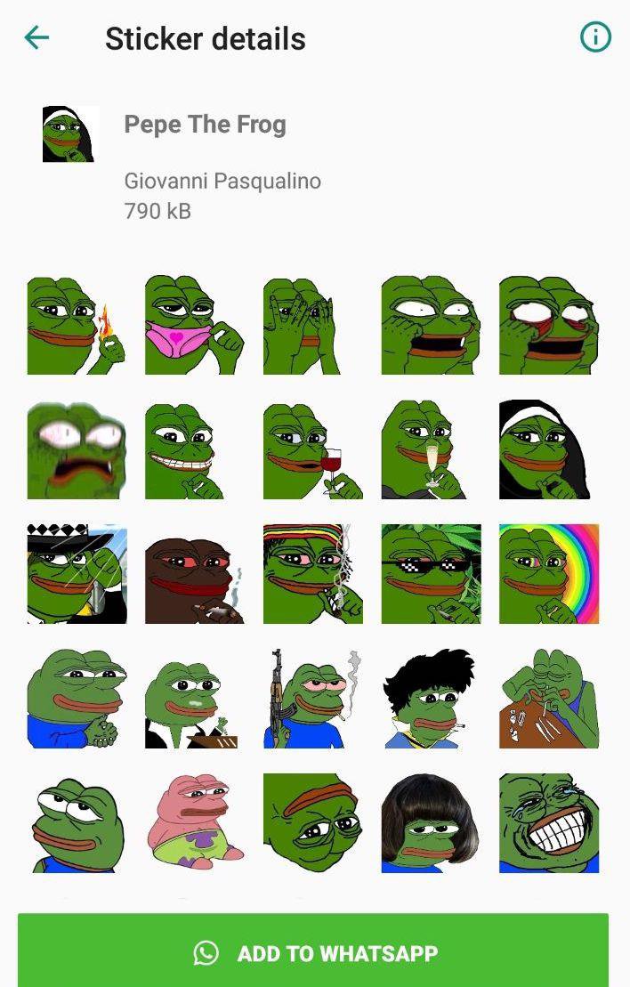 Pepe WhatsApp Sticker APK für Android herunterladen