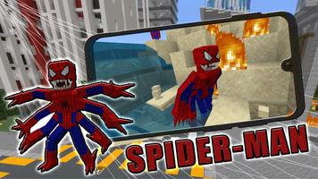 Spider Man Minecraft mod Affiche