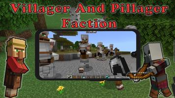 Villager And Pillager mod MCPE Affiche