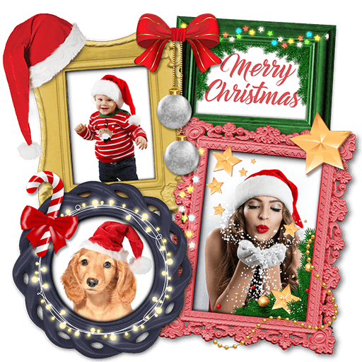 Christmas Photo Collage - Winter Picture Frames