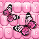 Clavier à thème papillon rose APK