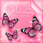 Pink Butterfly Live Wallpaper آئیکن