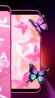 Pink Butterfly Live Wallpaper اسکرین شاٹ 2