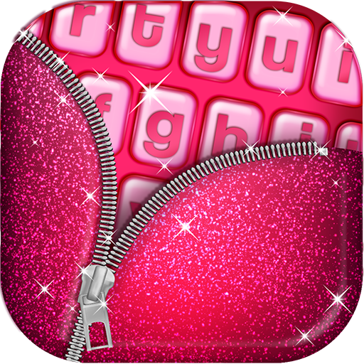 Pink Glitter Keyboard Art