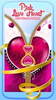 پوستر Pink Love Heart Lock Screen Pattern