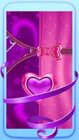 برنامه‌نما Pink Love Heart Lock Screen Pattern عکس از صفحه