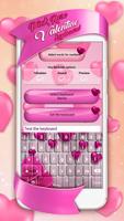 برنامه‌نما Pink Rose Valentine Keyboard عکس از صفحه