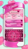 برنامه‌نما Pink Rose Valentine Keyboard عکس از صفحه