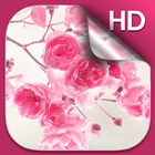 Roze Bloemen Live Achtergrond-icoon