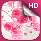 Fleurs Rose Fond d'écran Animé icône