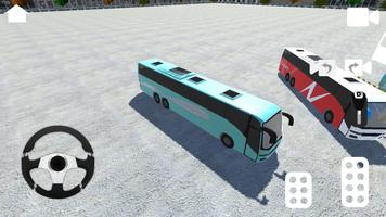 Coach Bus Parking 3D Affiche