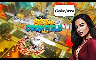 Drone Pizza Home Deliver online Affiche