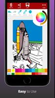 Planeten und Sterne Malbuch Plakat