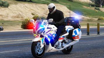 Police Moto Chase and Real Mot Affiche