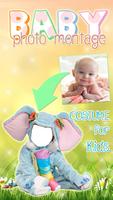 Cute Baby Photo Montage plakat