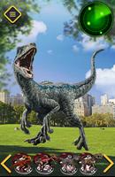 Pocket Dinosaur Raptor Blue poster