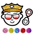Police Toys Coloring Book Glit