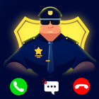 Chat with Police - Fake Police Call Prank App أيقونة