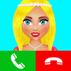 fake call princess game icono