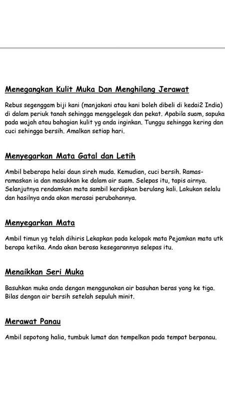 1001 Petua & Perawatan Tradisional Melayu für Android APK