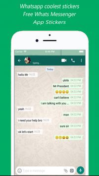 New Whats Messenger App Stickers Free 截图 2