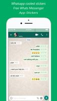 New Whats Messenger App Stickers Free captura de pantalla 2