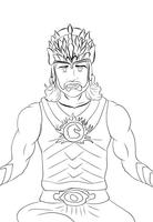 How to draw Prabhas mahabali ka bahubali anime boy capture d'écran 3
