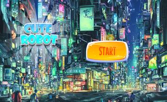 Cute Robot Target Game Cartaz