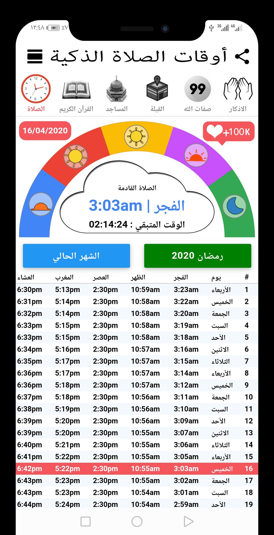 توقيت الصلاة طريف